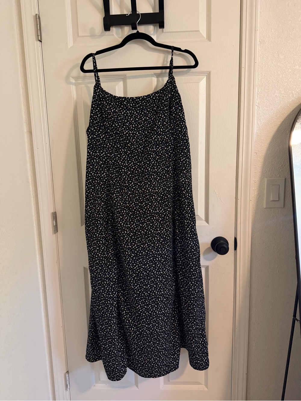 SHEIN Black Mini Floral Maxi Slip Dress